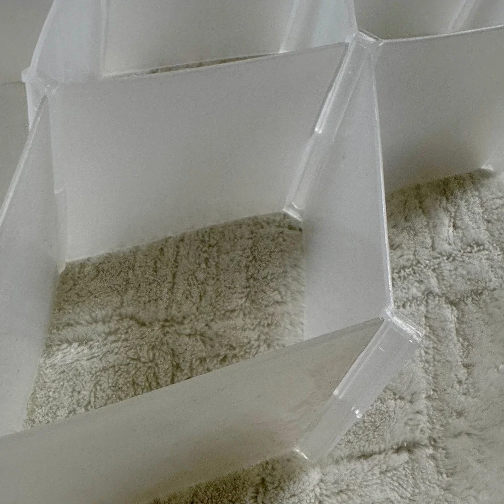 Honeycomb Drawer Organizer Bulk Pack 24‎ Pieces White Grid Fits 4 Drawers